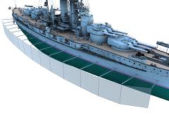 CK121-Partial Ship-Starboard Side-Torpedo Nets